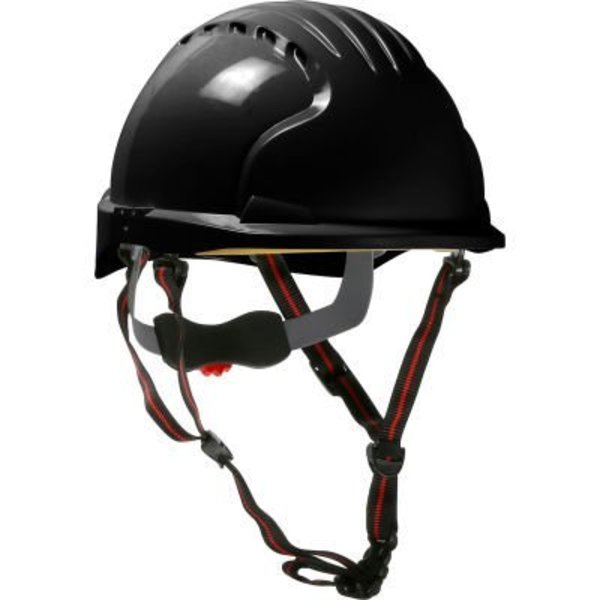 Pip Evo 6151 Ascend Short Brim Safety Helmet HDPE Shell, 4-Pt Chinstrap, 6-Point Suspension, Black 280-EV6151SV-CH-11